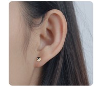 Gold Plated Stud Earring Big Yin Yang ST-25-GP